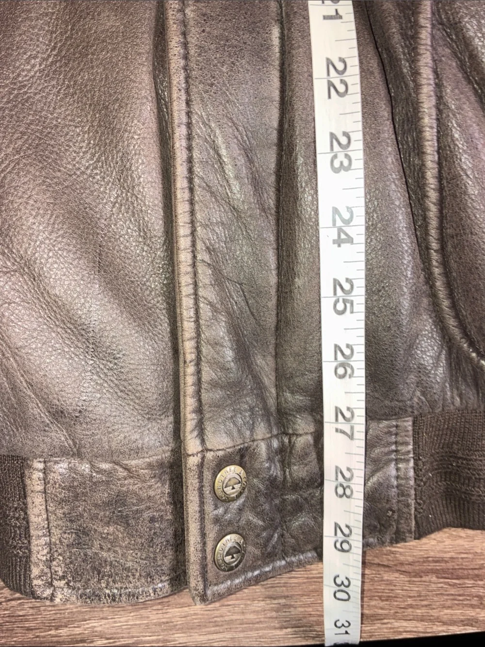 VINTAGE ROUNDTREE & YORKE LEATHER BOMBER MENS JACKET BROWN SIZE XL